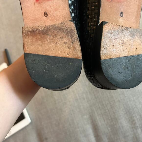 Jeffrey Campbell Black Woven Leather Loafers Sise Womens 8 - Picture 6 of 8